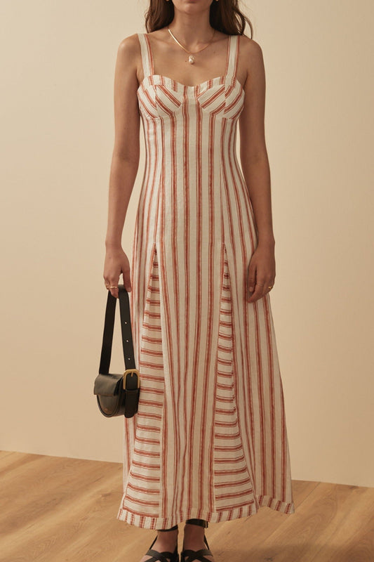 The Dorit Dress - Jeane Stripe