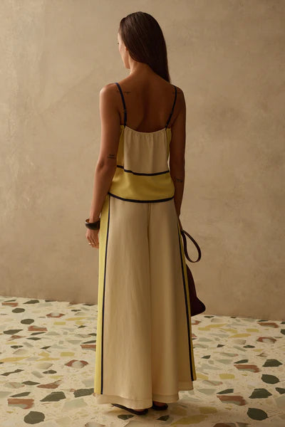 The Sian Top - Canary Stripe