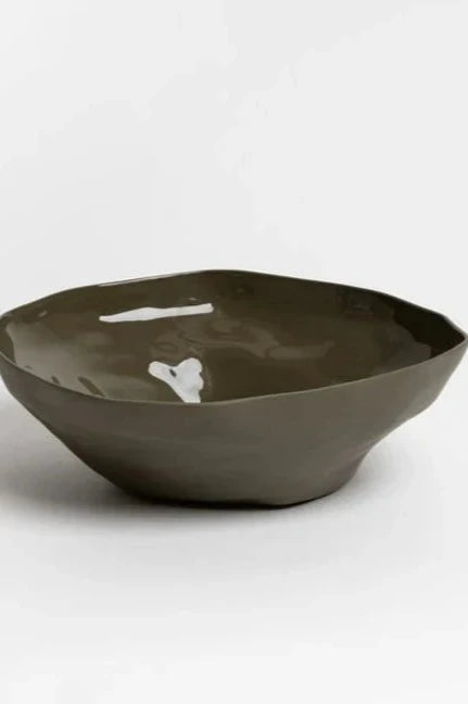 Haan Serving Bowl - Large - Olive Green
