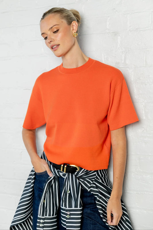 Intrepid Blood Orange Relaxed Knit Tee