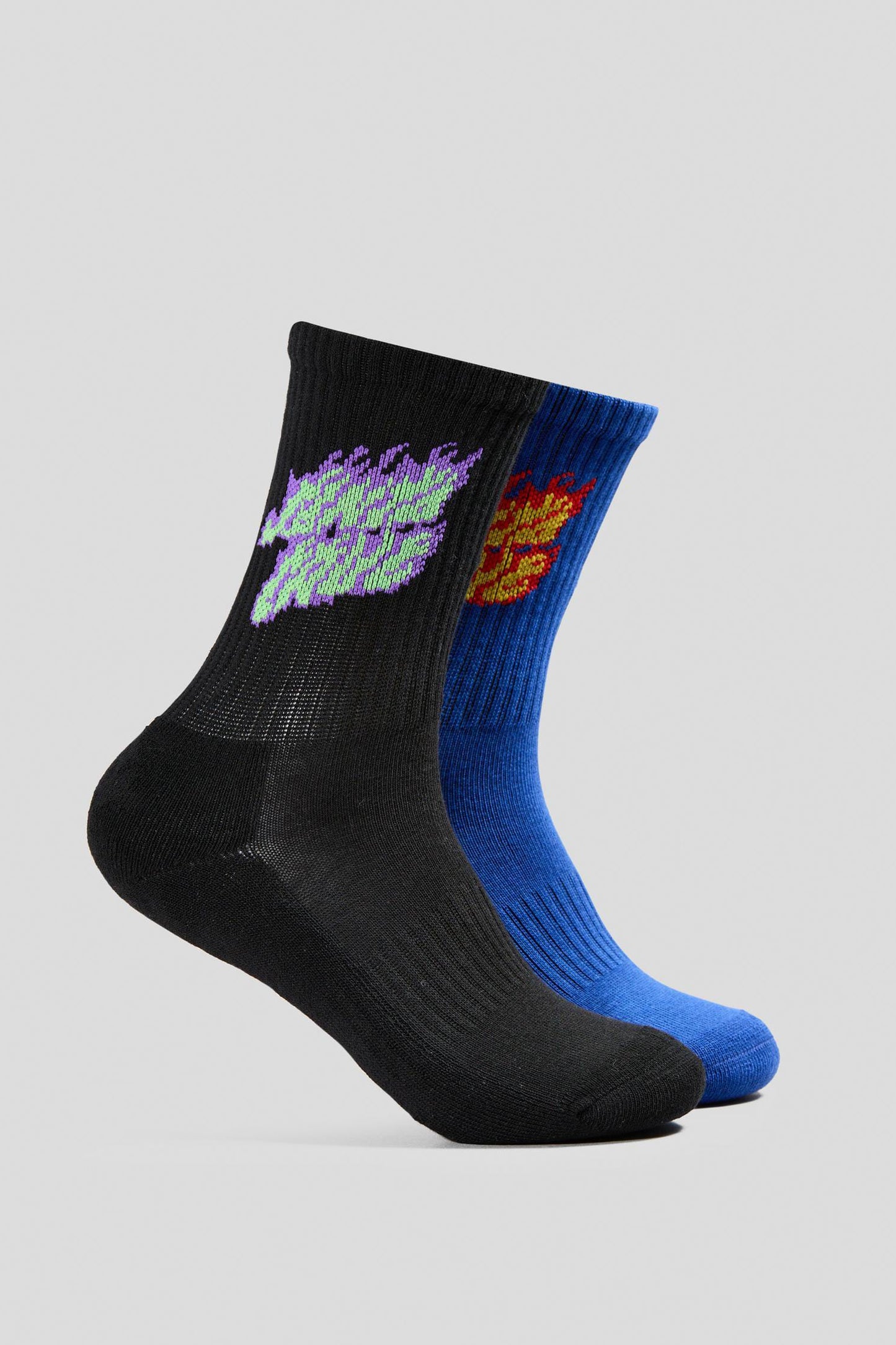 Flaming Stack Crew Sock 2pk