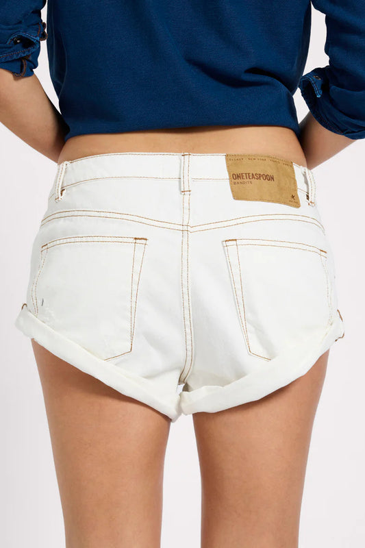 Bandits LW Denim Shorts - White Beauty