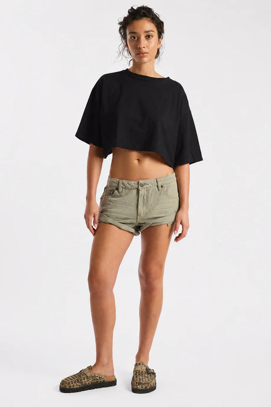 Bandits LW Denim Shorts - Super Khaki