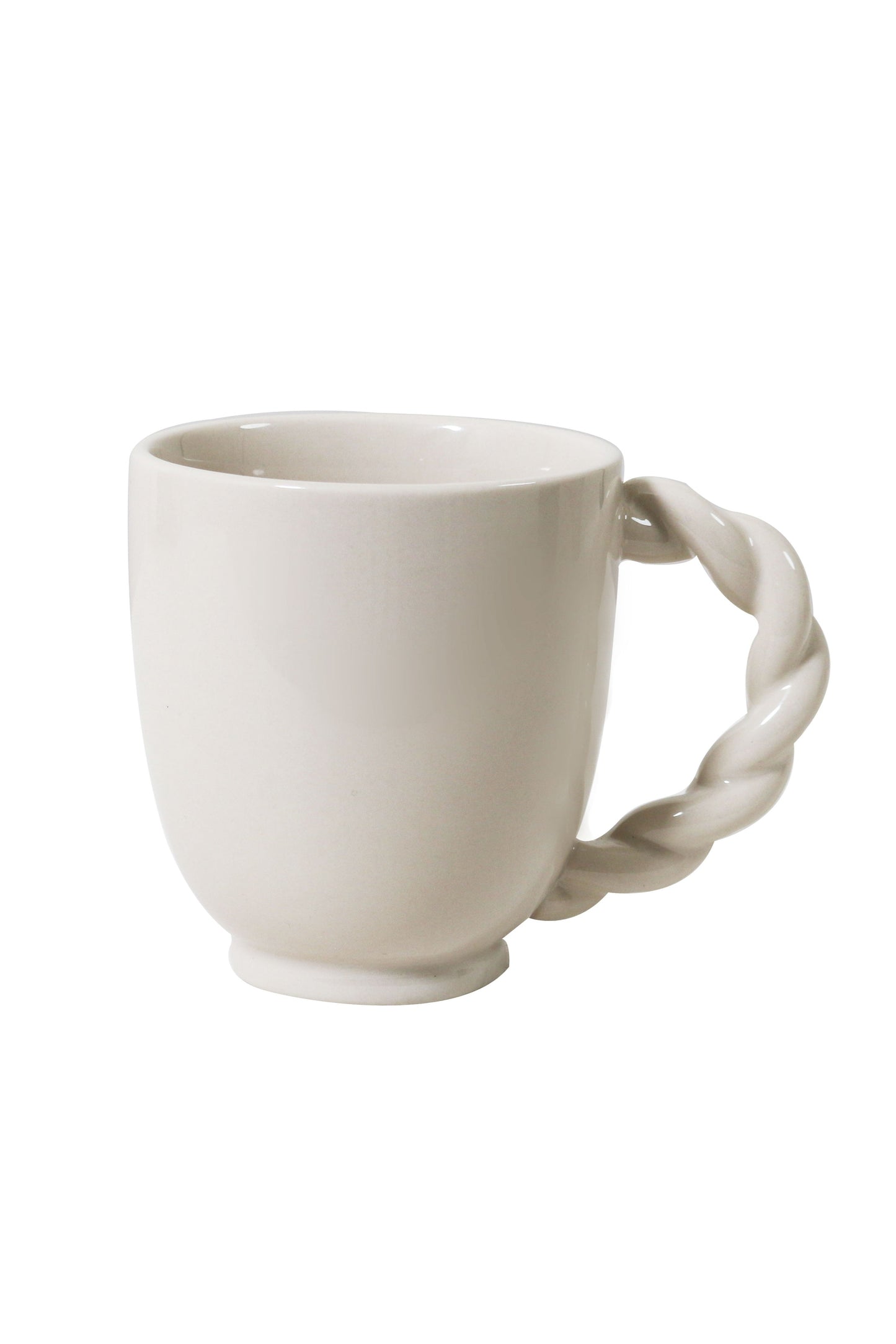 Cable Handled Mug - Vanilla