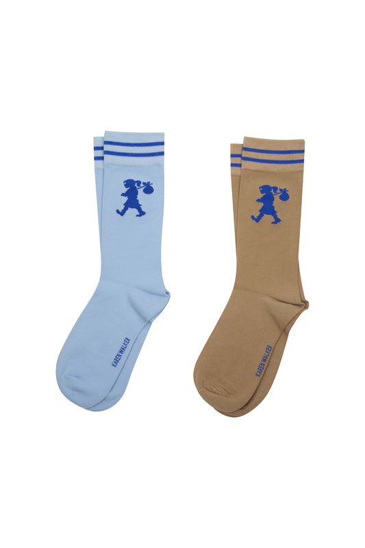 Runaway Socks - Sky Blue/Sesame
