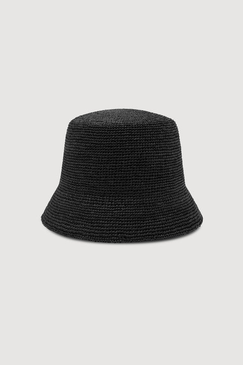 Raffia Short Brim Bucket Hat