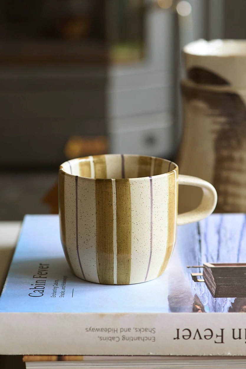 Mug - Cats Pjamas Olive Stripe