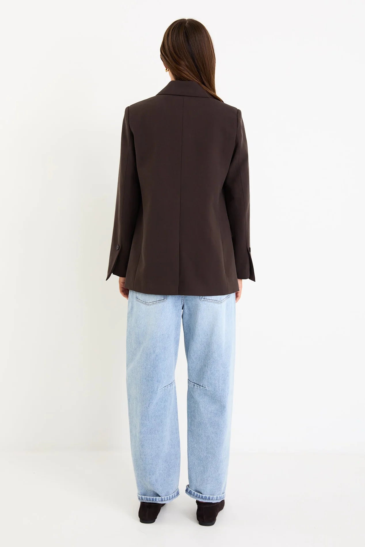 Diploma Dark Choc Two Button Blazer