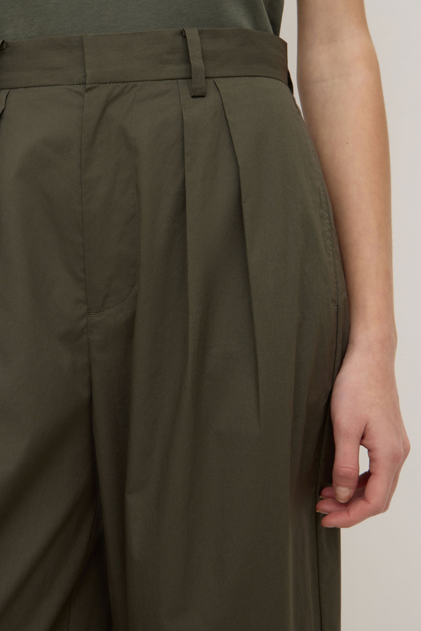 Geno Poplin Pant - Moss