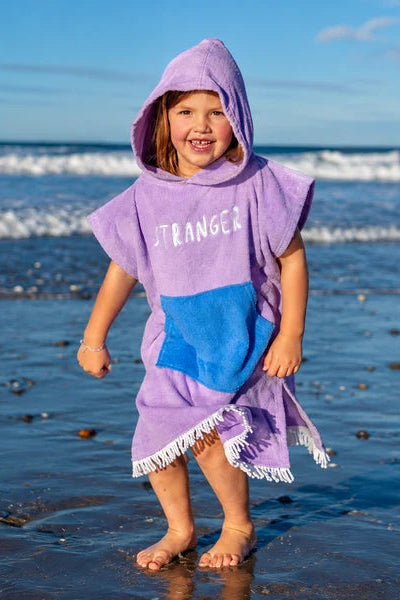 Poncho Towel Purple Light Blue