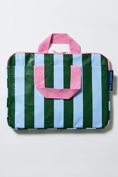 Laptop Case - Green Blue Stripe