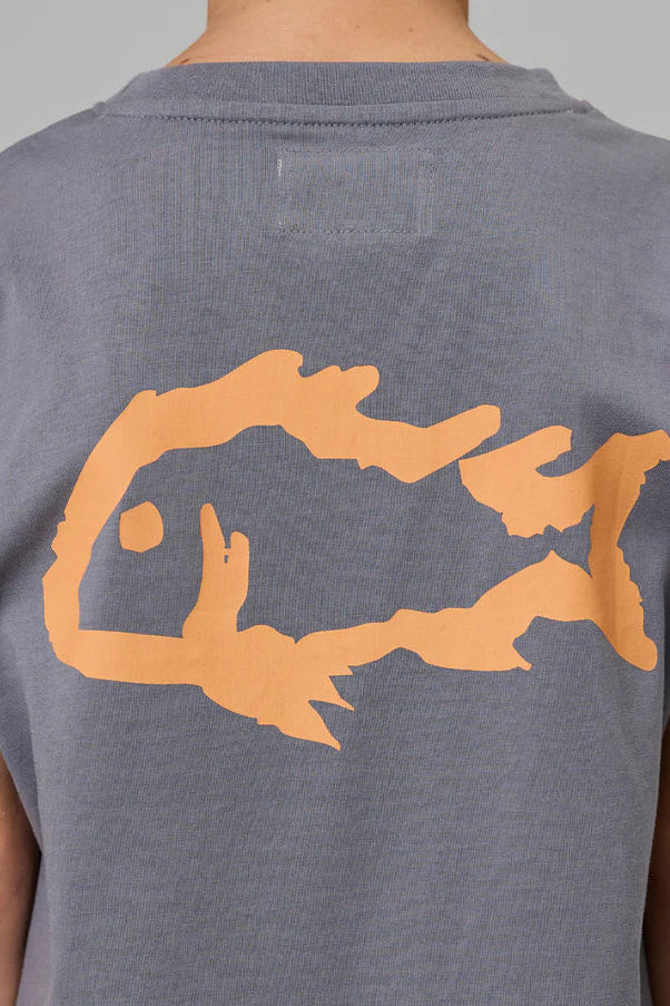 Mini J.A.F Tee - Charcoal