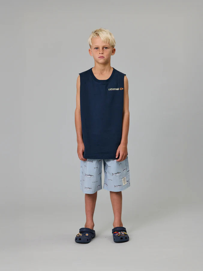 Mini Mullet Short - Blue
