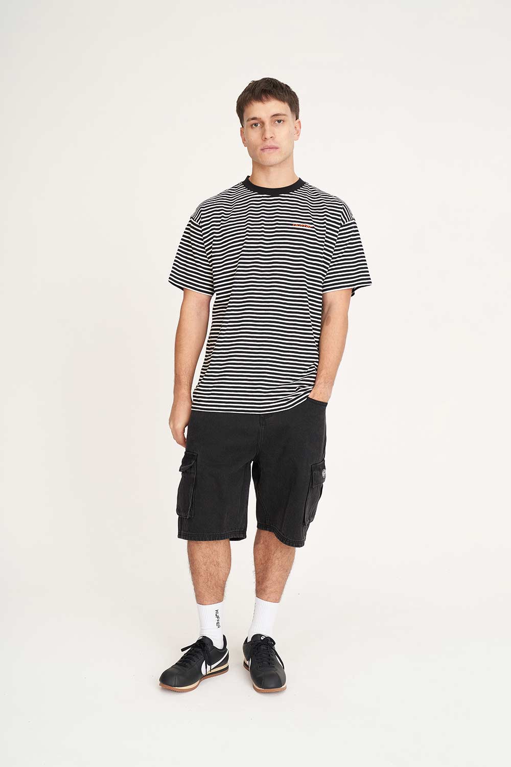 Stripe Block Tee - Black/Chalk