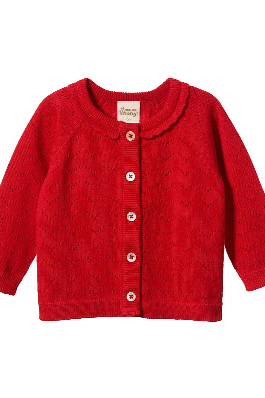 Piper Cardigan - Raspberry Red