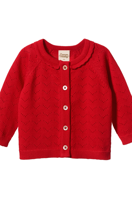 Piper Cardigan - Raspberry Red