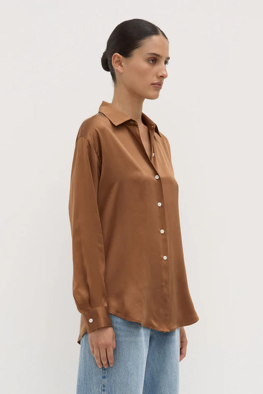 Pippa Silk Long Sleeve Shirt