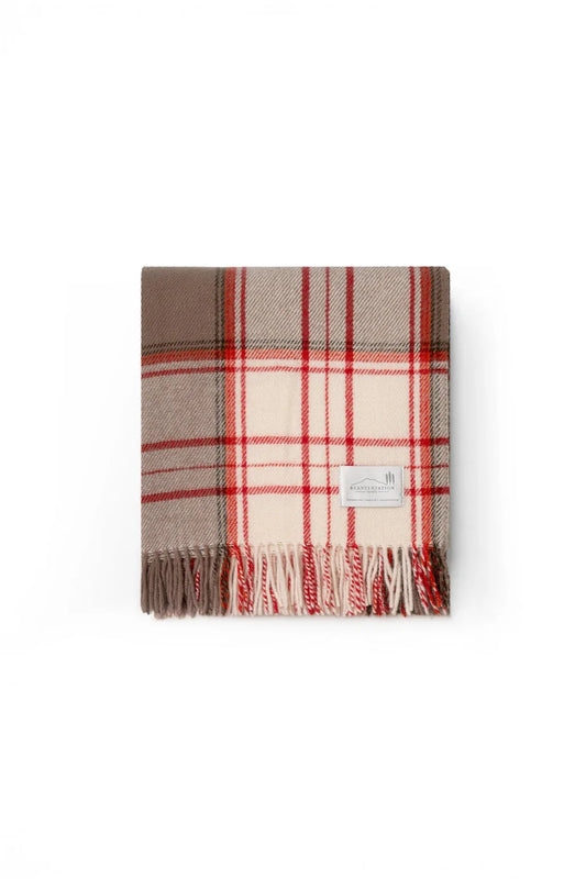 Red Check Throw