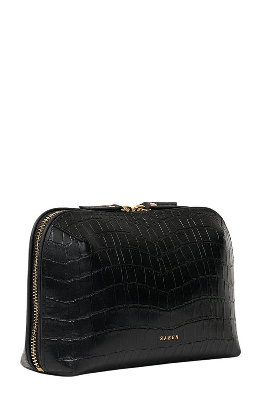 Tate Tech Pouch Black Croc