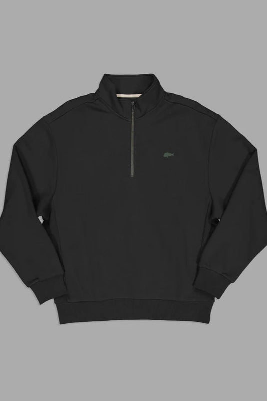 Stamp Coastal 1/4 Zip - Black