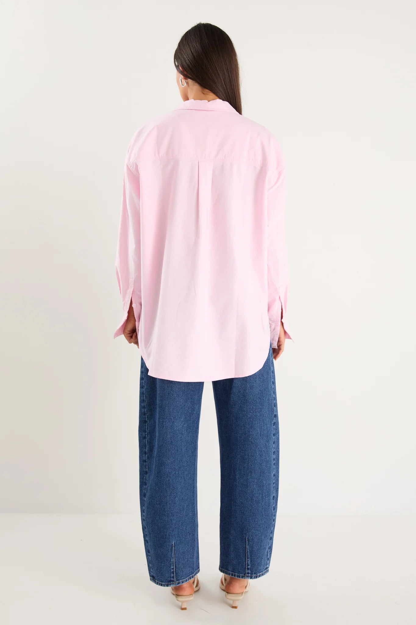 Signature Pink Oxford Oversized Boyfriend Shirt