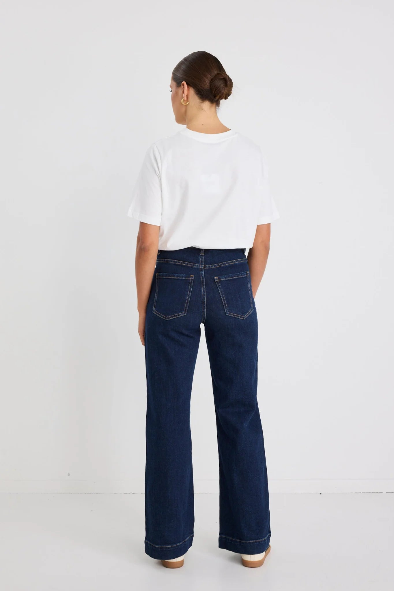 Zoey Indigo High Rise Wide Leg Pocket Jean