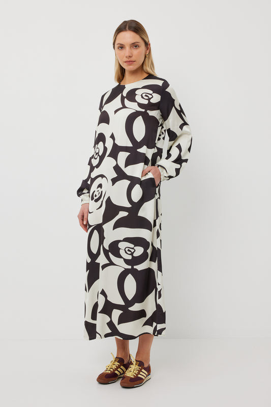 Maggie Dress - Mono Flower