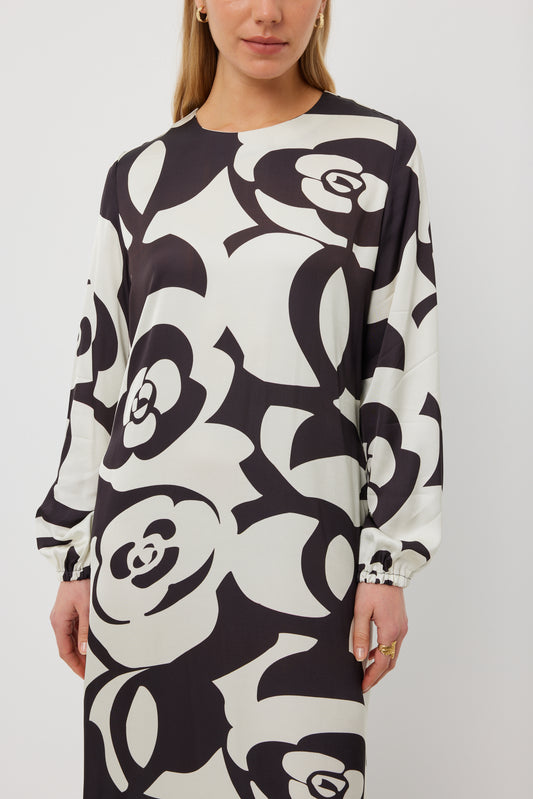 Maggie Dress - Mono Flower