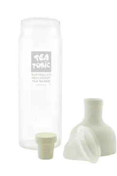 TT Glass Wine Bottle Tea Strainer - White