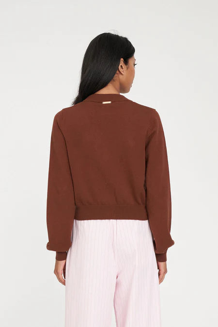 Bibi Knit Cardigan - Chestnut
