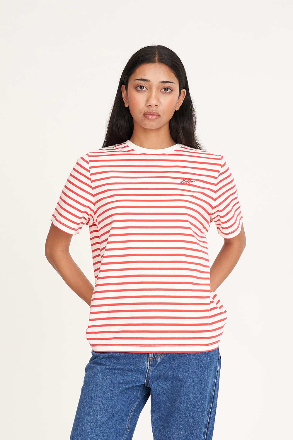 Oui Oui Classic Tee - Chalk/Red