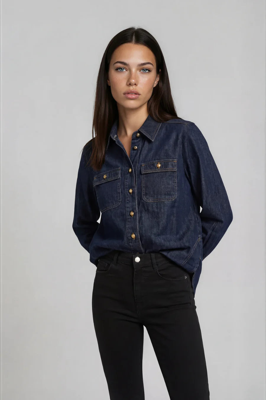 Crest Top - Dark Denim