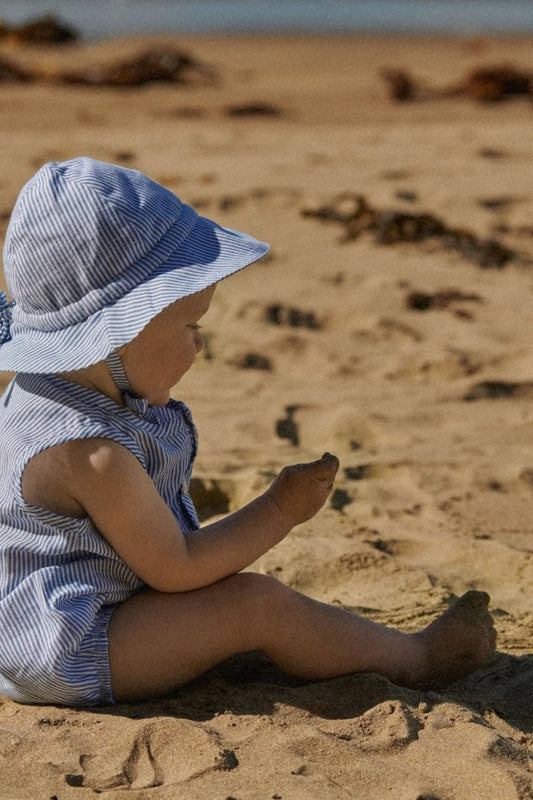 Cedar Suit Linen - Blue Stripe