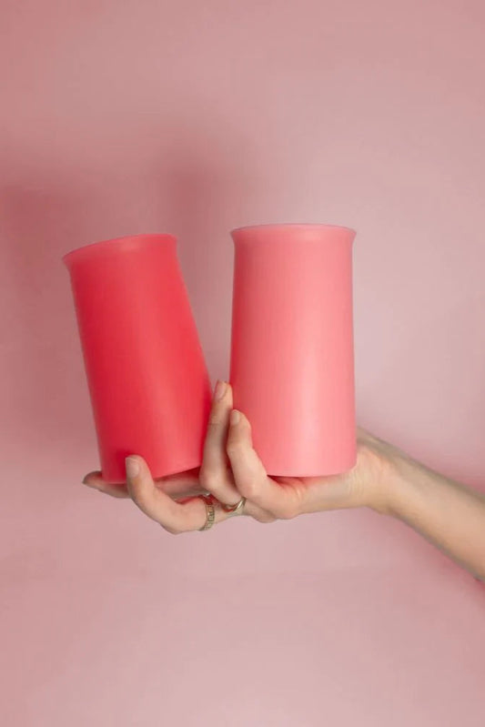 Cherry & Blush Silicone Highball Glass