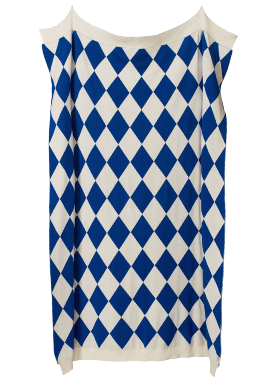 Dune Blanket - Bassinet - Blue Diamond