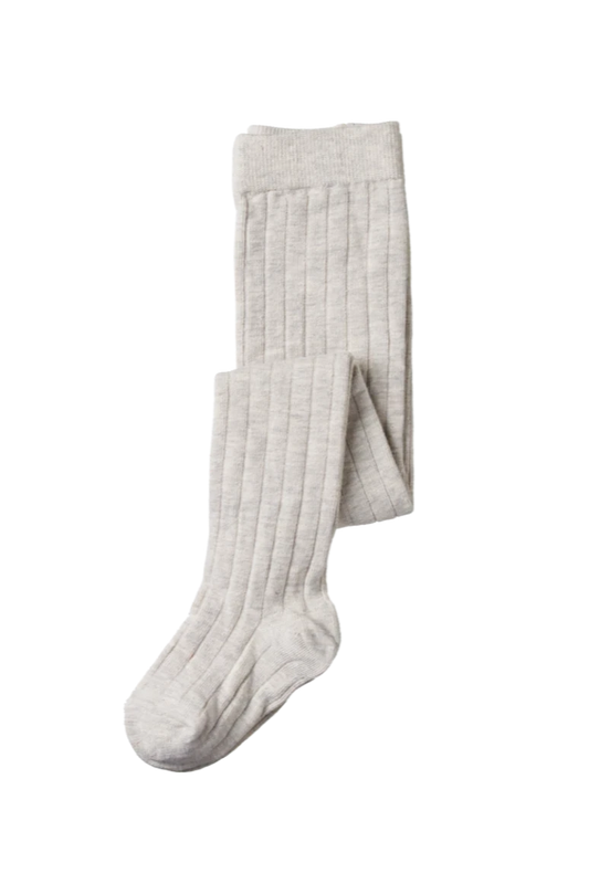 Organic Cotton Tights - Light Grey Marle