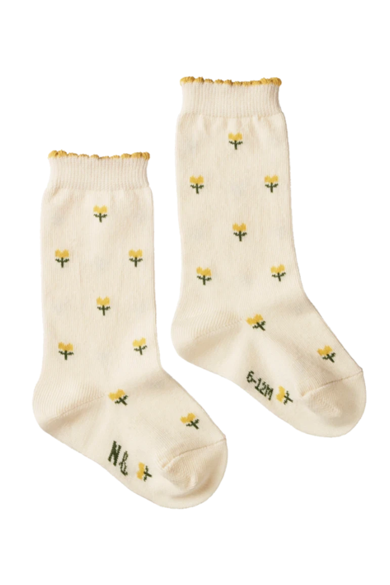Organic Cotton Socks - Tulips