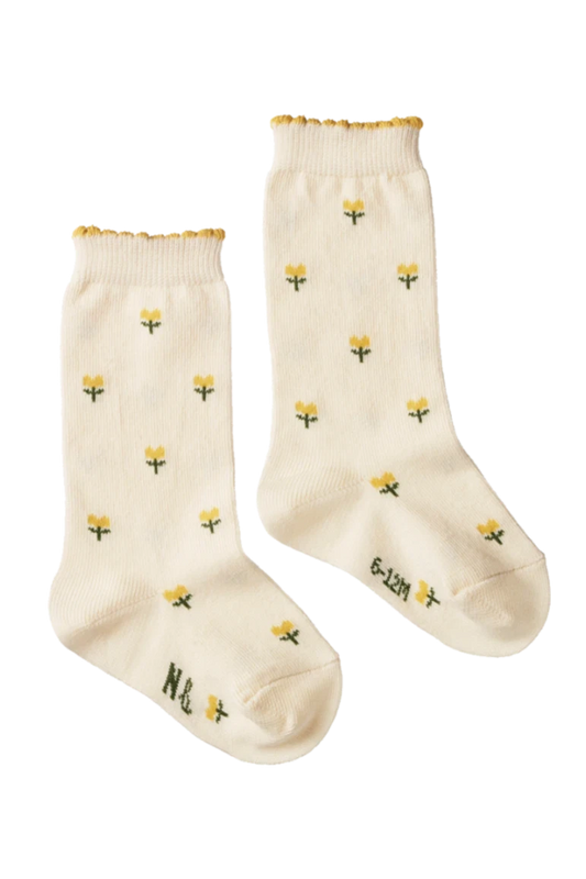 Organic Cotton Socks - Tulips