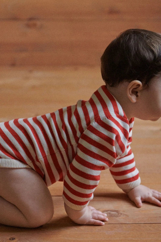 Sawyer Bodysuit - Red Sea Stripe