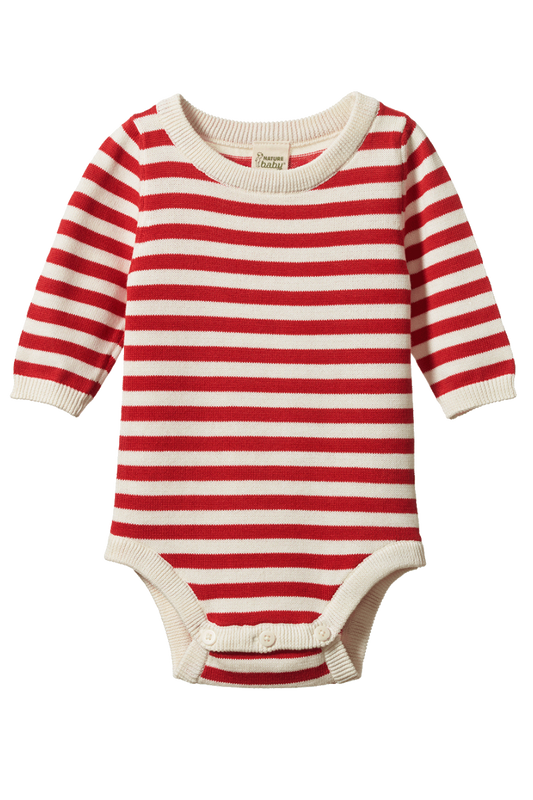 Sawyer Bodysuit - Red Sea Stripe