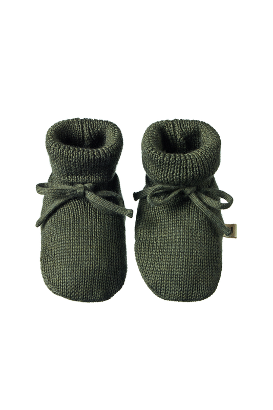 Merino Knit Drawstring Booties