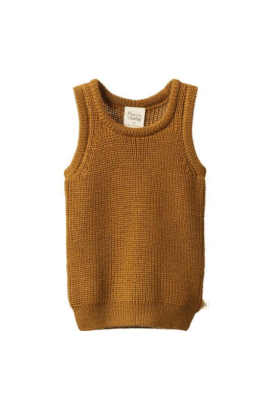 Marino Knit Vest - Toffee