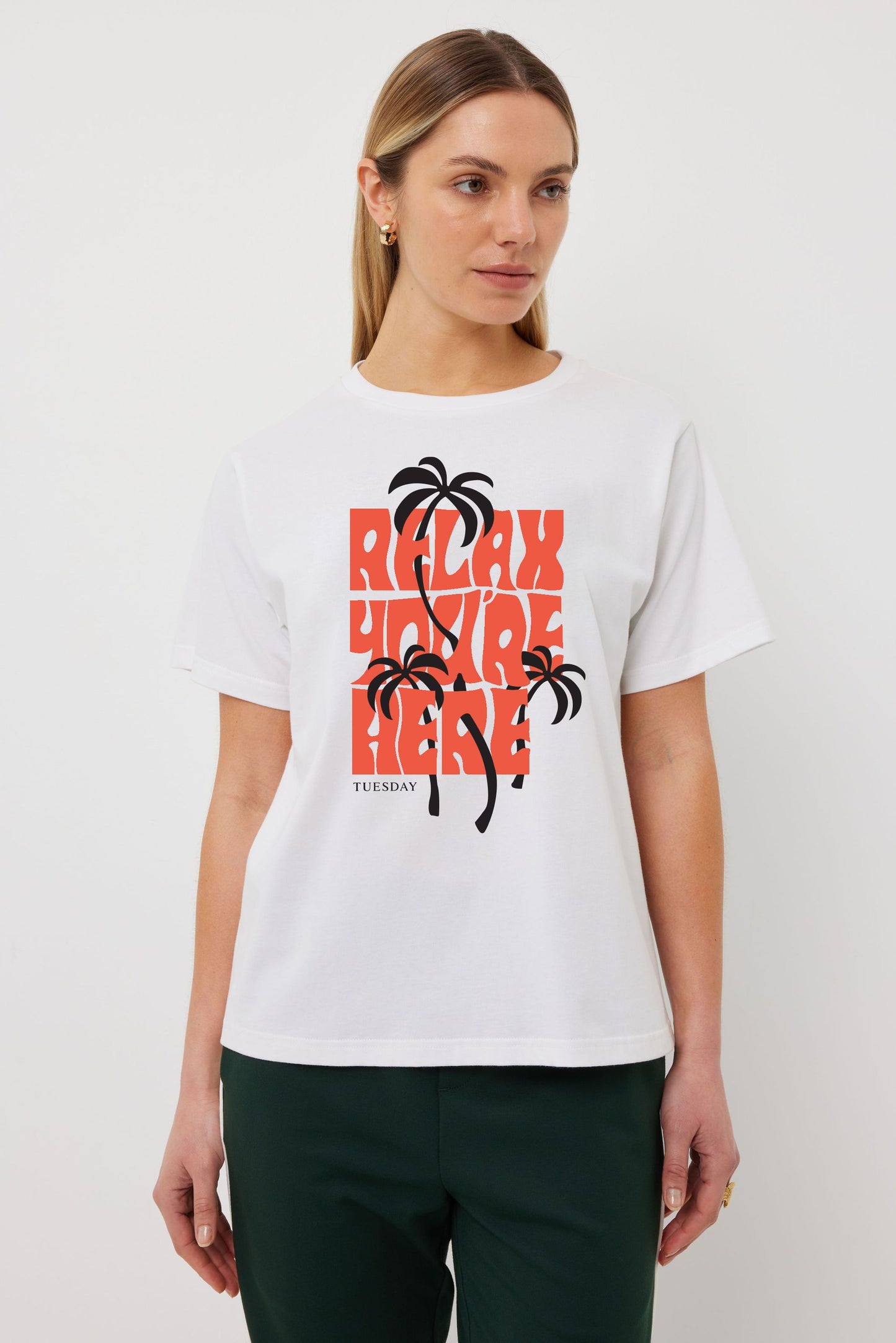 Band Tee - White Relax