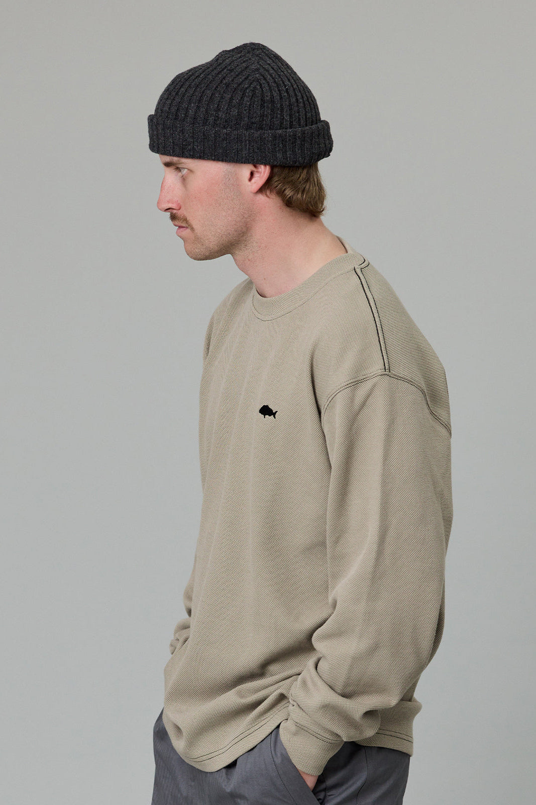 Stamp Pique LS Tee