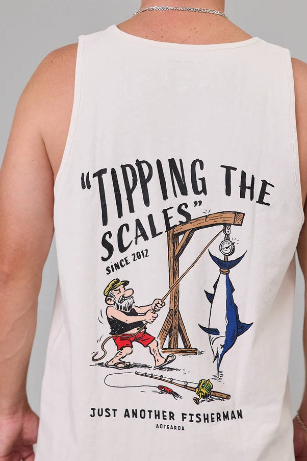 TIPPING THE SCALES SINGLET - ANTIQUE WHITE