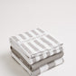 CR Stripe Tea Towel - Mid Grey