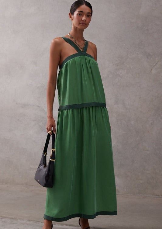 Lamara Dress - Bottle Green