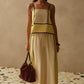 The Sian Top - Canary Stripe