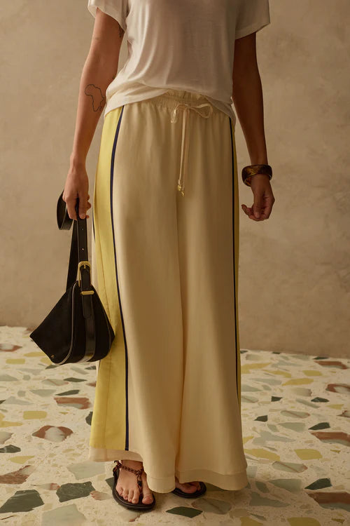The Lilou Pants - Canary Stripe