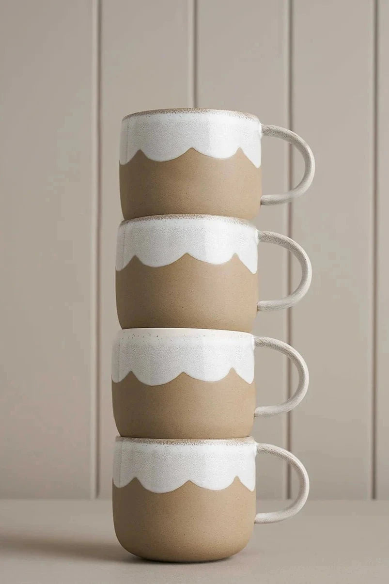 Mug 4pk - Snow Scallop